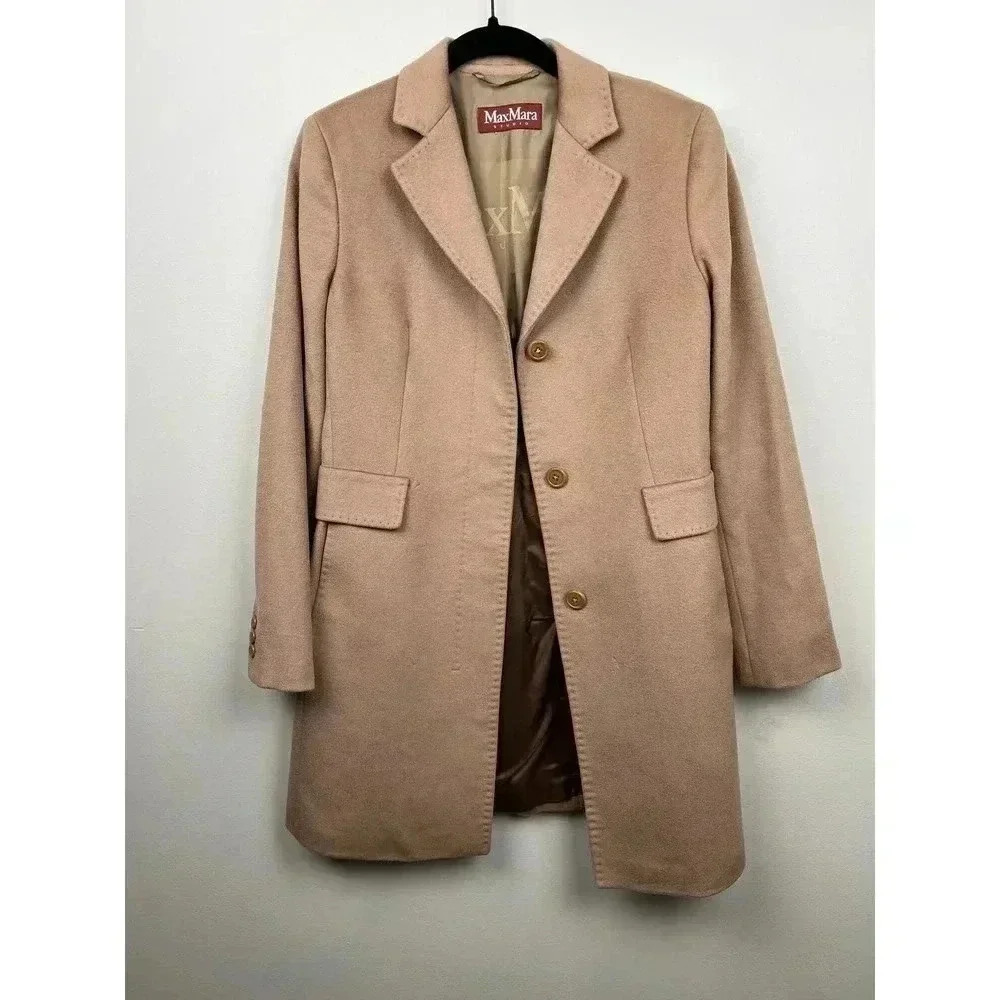 Max Mara Wool Camel Coat - size 4